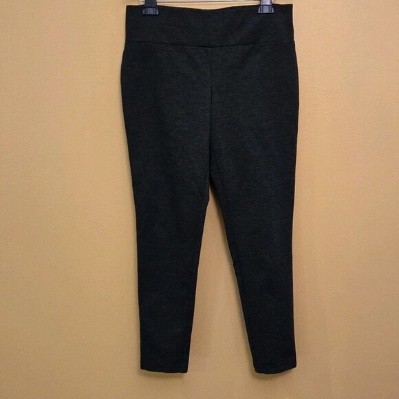 INC International Concepts Size 12 Leggings Dark Gray Grey Thick Elastic Ankle - Picture 1 of 8